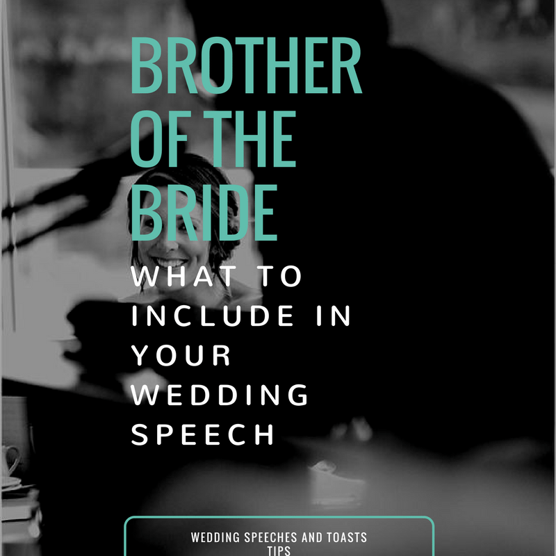 how to write a wedding speech brother of the bride