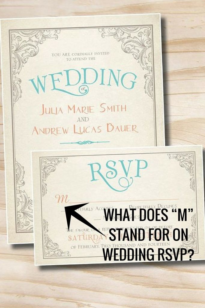 What Does "M" Stand for on Wedding RSVP?